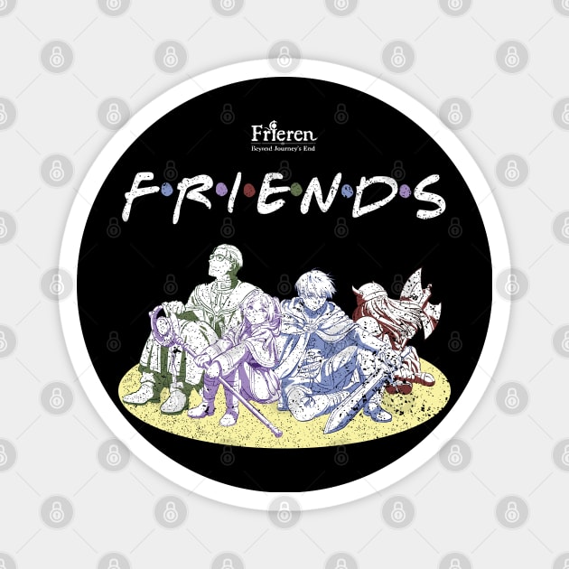 FRIEREN BEYOND JOURNEY’S END: FRIENDS (GRUNGE) Magnet by FunGangStore